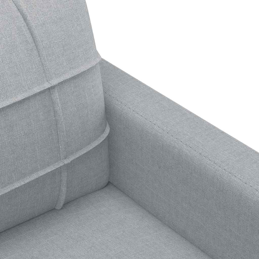 Vidaxl Fotel, Jasnoszary, 60 Cm, Obity Tkaniną