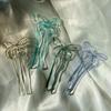 Gonreone Soft Hairpin Transparent Purple Hairpin Women's Blue