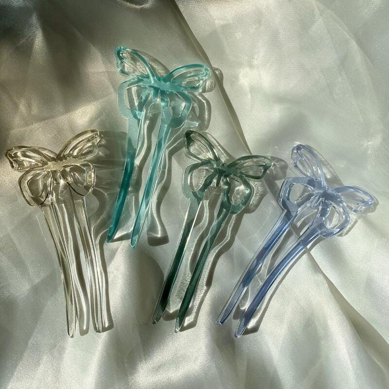 Gonreone Soft Hairpin Transparent Purple Hairpin Women s Blue sky