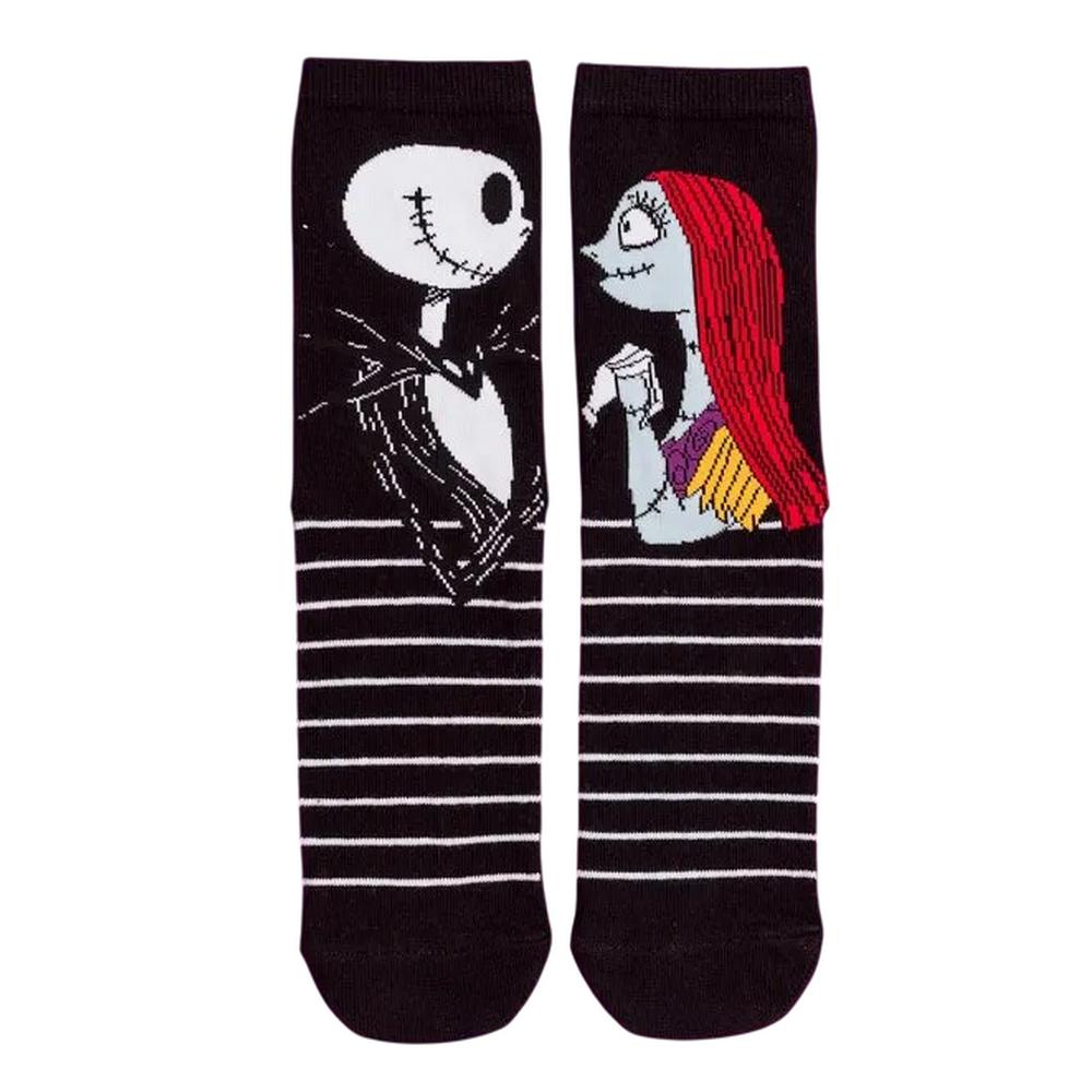 The Nightmare Before Christmas Unisex Adult Jack and Sally Crew Socks