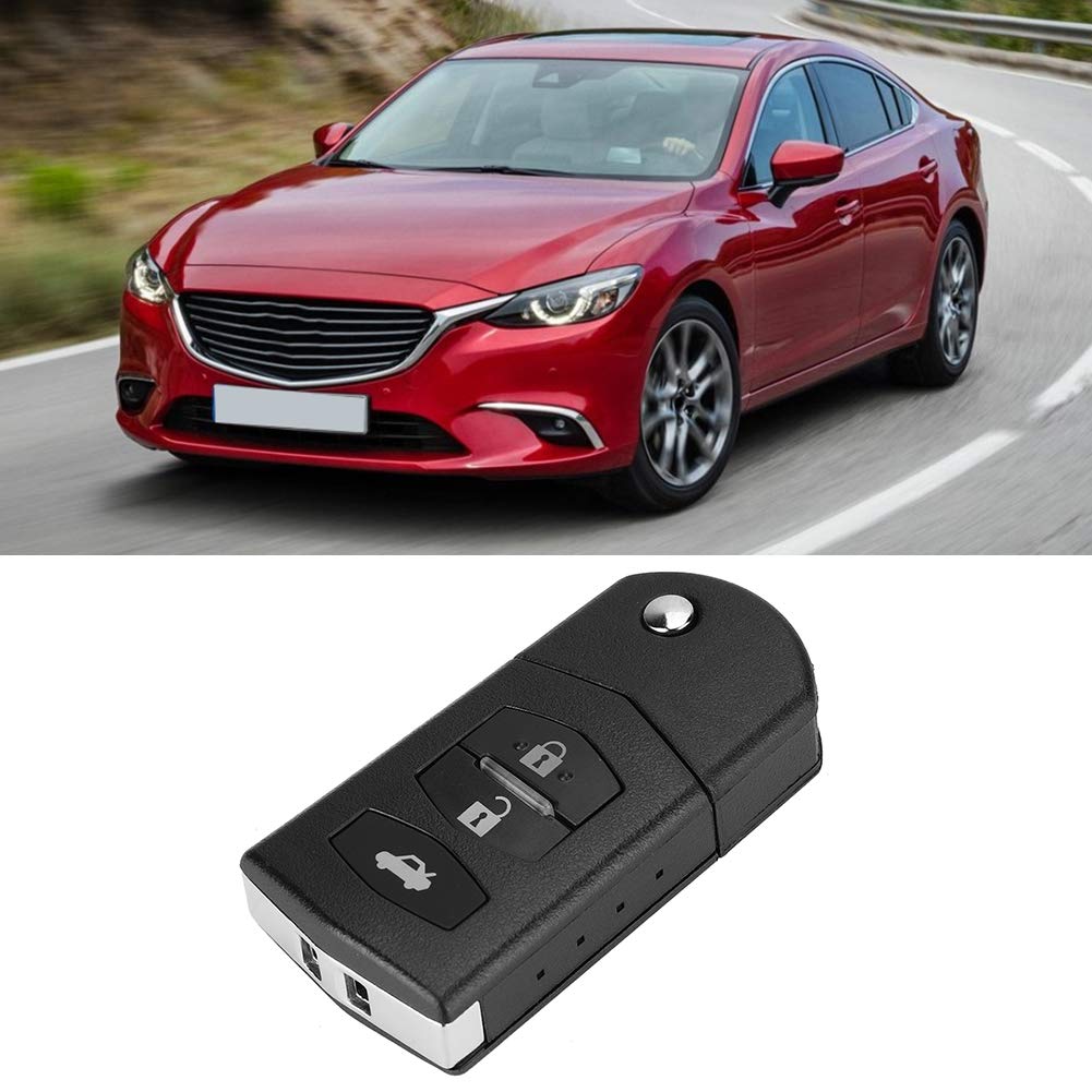 3-Tasten Auto-Fernschlüsselhülle mit ungeschnittenem, langlebigem ABS-Schutzgehäuse, klein