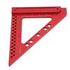 Carpenter Square Aluminum Alloy Triangle Hole Scribing Ruler for Classroom Workshop Office