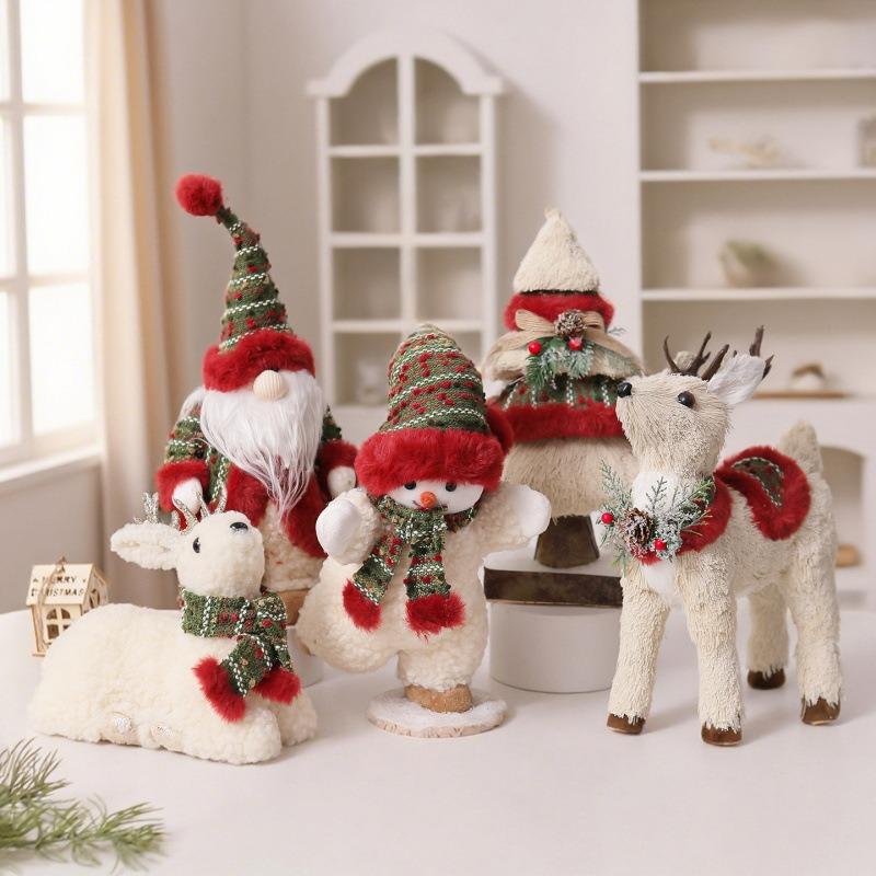 New Christmas Decorations, Snowman Doll Ornaments, Shopping Mall Store Scene Decoration, Santa Claus Doll Decoration