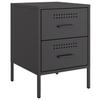 Nightstands 2 Pcs Black 36 X 39 X 50.5 Cm Steel