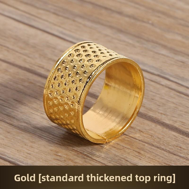 Thickened Top Stud Ring Needle Ring - Home Use - Handmade Sewing Aid - Old-fashioned Opening - Adjustable - Anti-slip Hand Protection