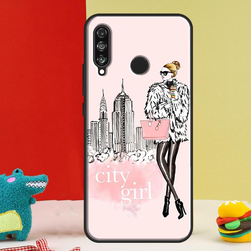 New York Girl For Huawei Nova 12s 12i 11i 8i 9 10 SE Y91 Y90 Y60 Y70 Y72 Y61 P20 P40 P30 Lite P60 Pro Case