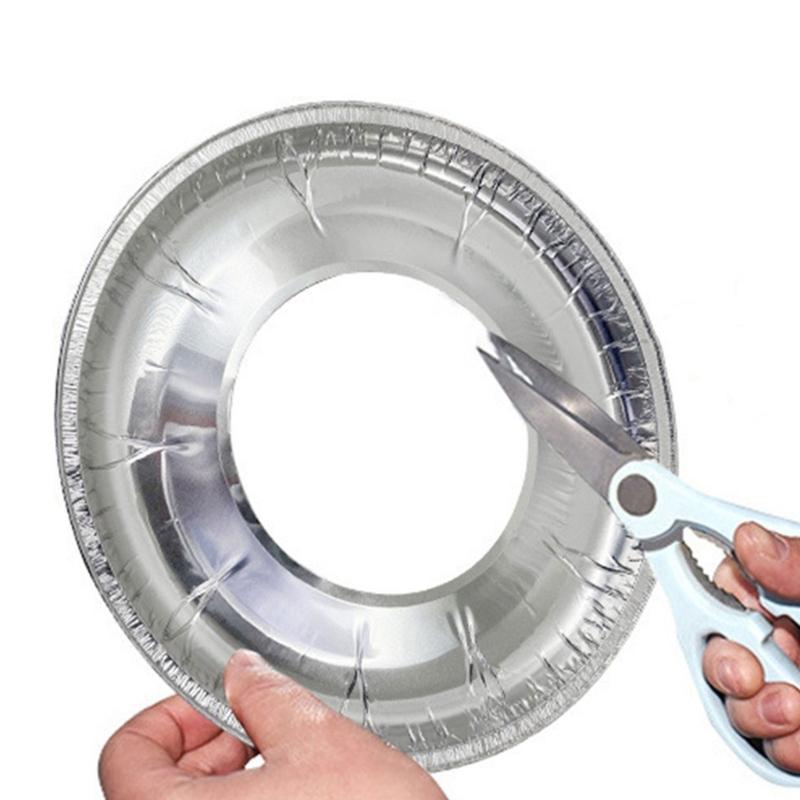 Stovetop Cover Aluminum Foils Liner Rounds/Square Stove Burners Cover Stove Protectors for Kitchen Gases StoveTop