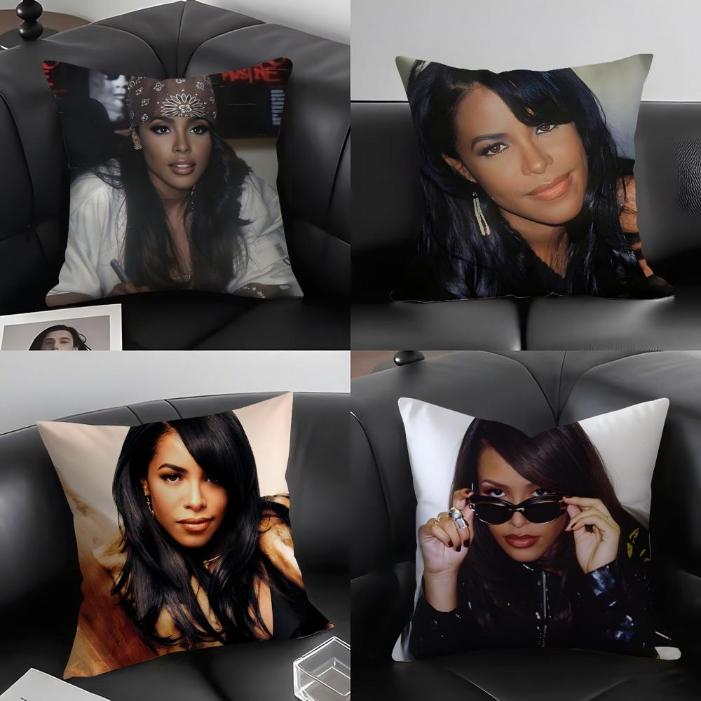 A-Aaliyah Singer Cushion Cover Pillowcase Ultra Soft Skin Friendly Fabric Cloud Like Comfort & Concealed Zipper