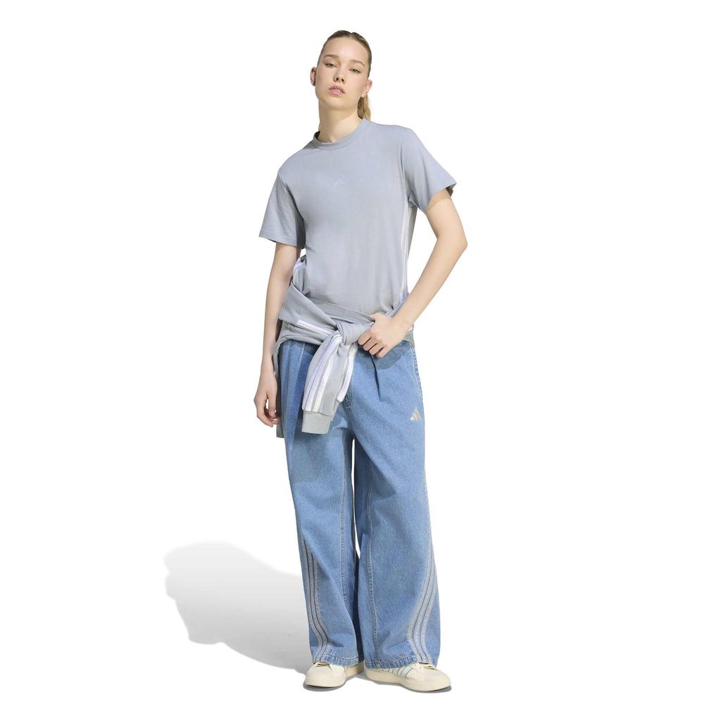 Long Pants Stadium Wash Denim L6439 Crystal Sky S [Adidas] Women's (KV0619)