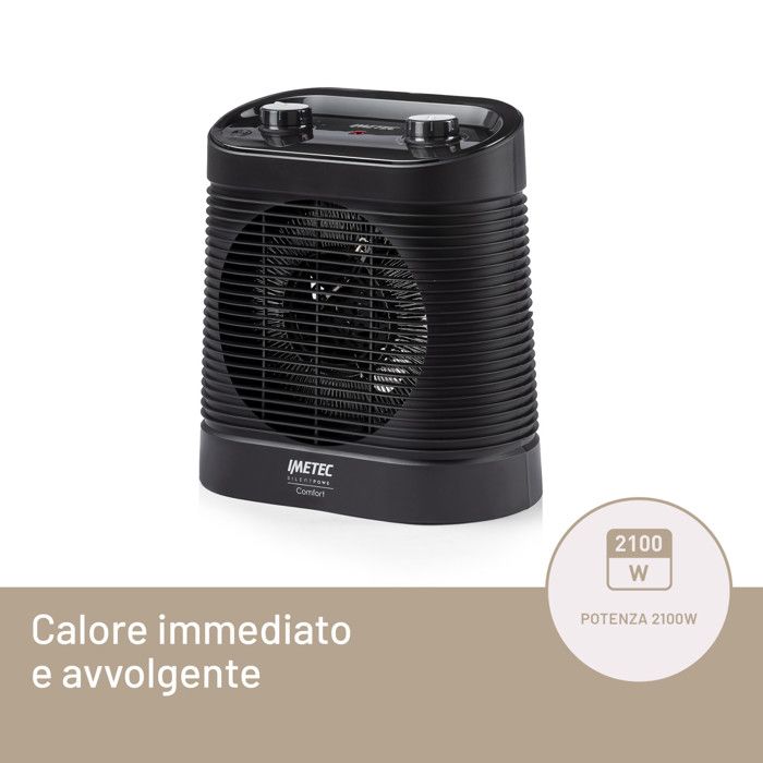Chauffage D'appoint Électrique Avec Ventilateur Imetec 4028 Noir