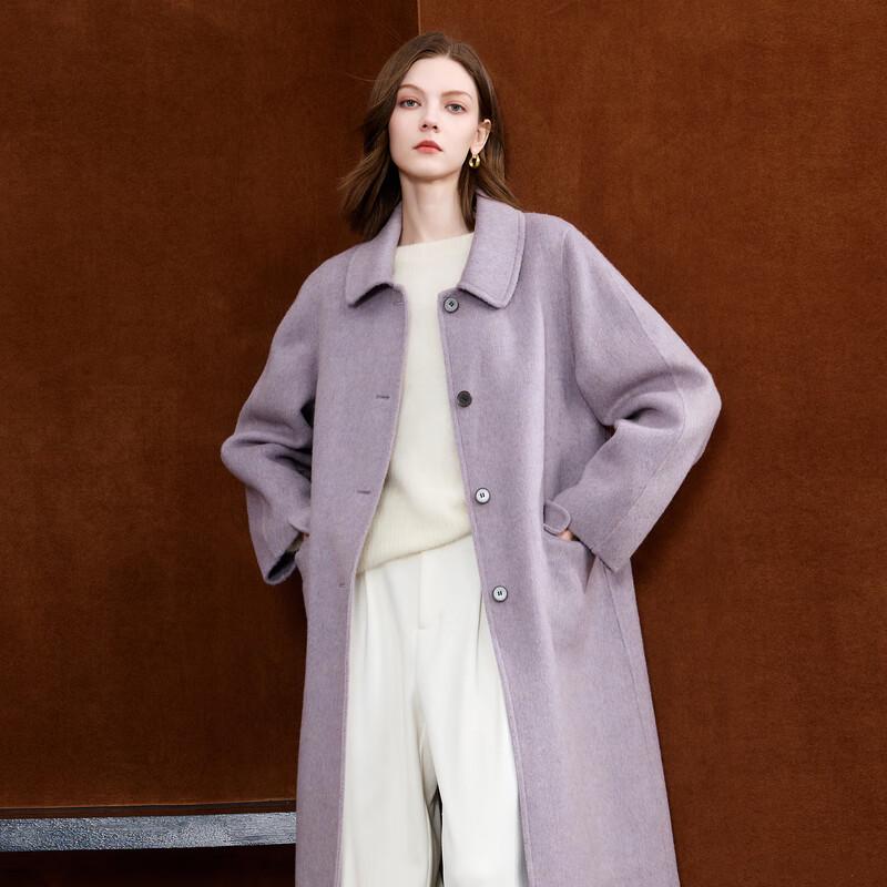 Sancai 2025 Winter Elegant Loose Double-Faced Wool Coat