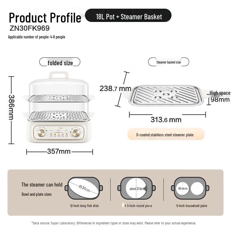 Supor Multi-functional Electric Steamer and Cooker