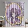 Partition Moon Girl Blackout Curtain for Room 2 Panel Modern Living Room Curtains for Camera Home Interior Curtains Shades Child
