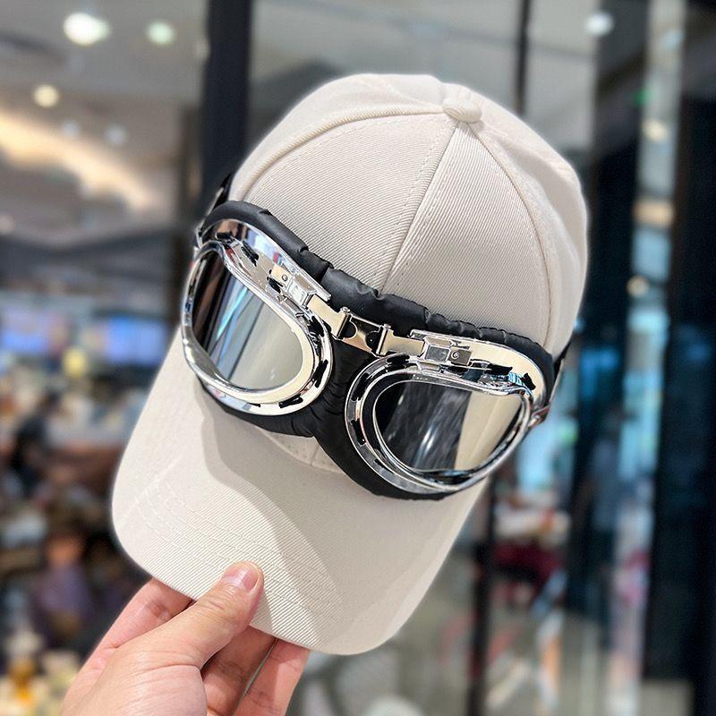 Pilot Hat With Sunglasses For Kids And Adults Windproof Sun Protection Stylish Streetwear