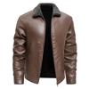 Long Coat Business Biker Clothes Size M-4XL Men Leather Jackets Autumn Winter Motorcycle Soft Sheepskin Faux Leather Jackets