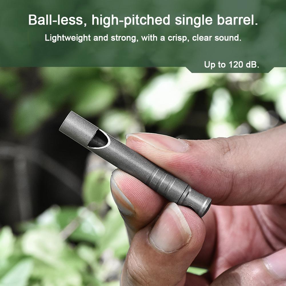 Outdoor Mini EDC Whistle Necklace Ultralight Single Tube Referee Whistle High Decibel Survival Whistles for Hiking Camping Trip