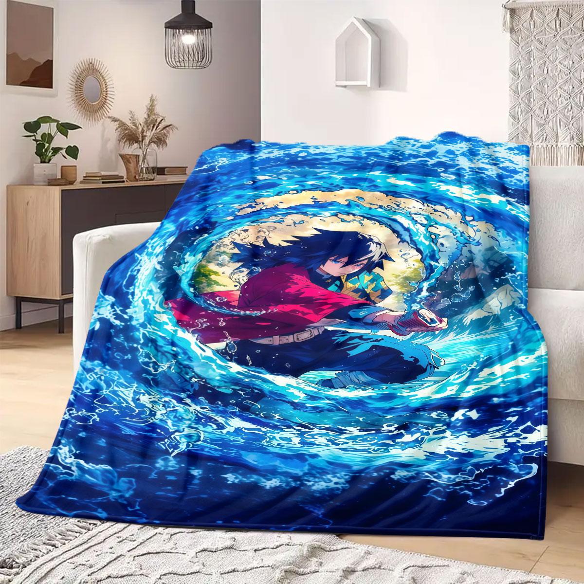 

Demon anime Flannel Blanket Warm,Comfortable,Suitable for Bedrooms,Sofas,Beds,Chairs,Picnics,Travel 75x90cm