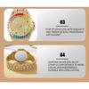 Luxury Gold Iced Out Men's Quartz Watch Rainbow Bezel Full Diamond Dial Hip Hop Bling Wristwatch for Men