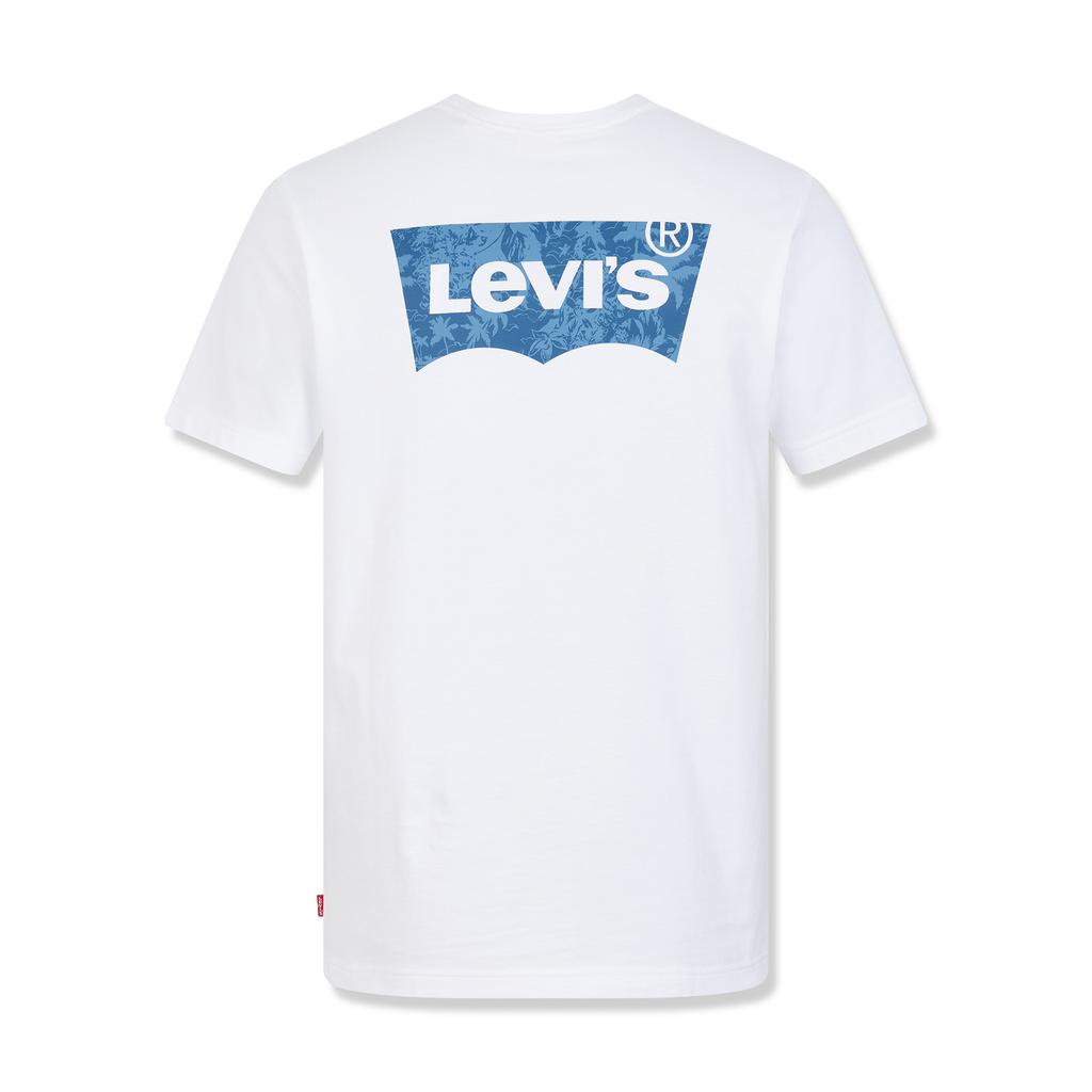 Levis Classic Logo Print Loose Vintage Crew Neck Comfortable Short Sleeve T-Shirt Unisex tops White 000S5-0000
