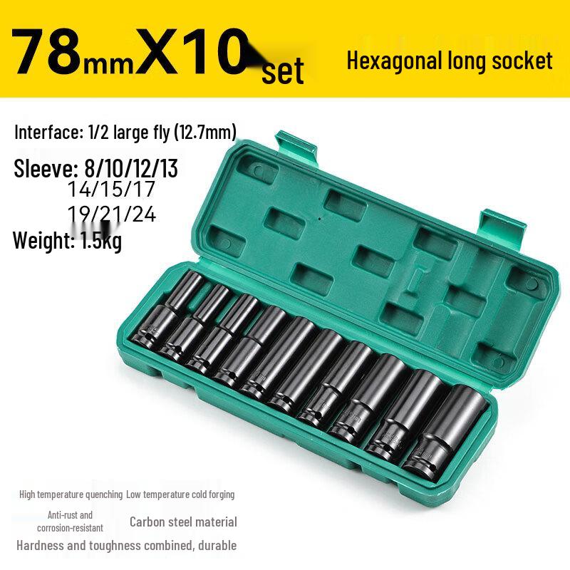 Extended Hex Socket Set for Power Tools