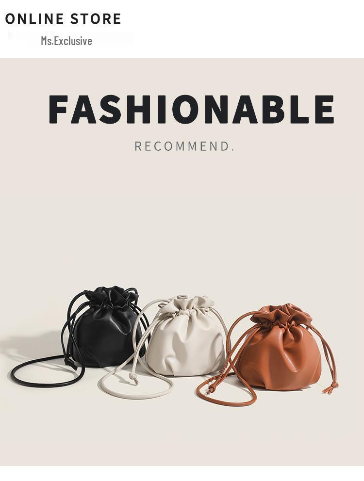 Damen Vielseitige Kordelzug-Bucket-Bag – Schicke High-End-Pendler-Umhänge- und Schultertasche