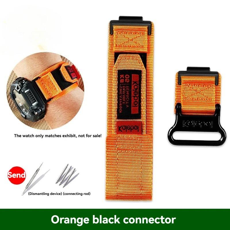 Nylon-Canvas-Uhrenarmband Für Casio G-SHOCK Uhrband GA-900 GA700 GA110/100 GM110 modifiziertes Sport-Armband für Herren schwarz
