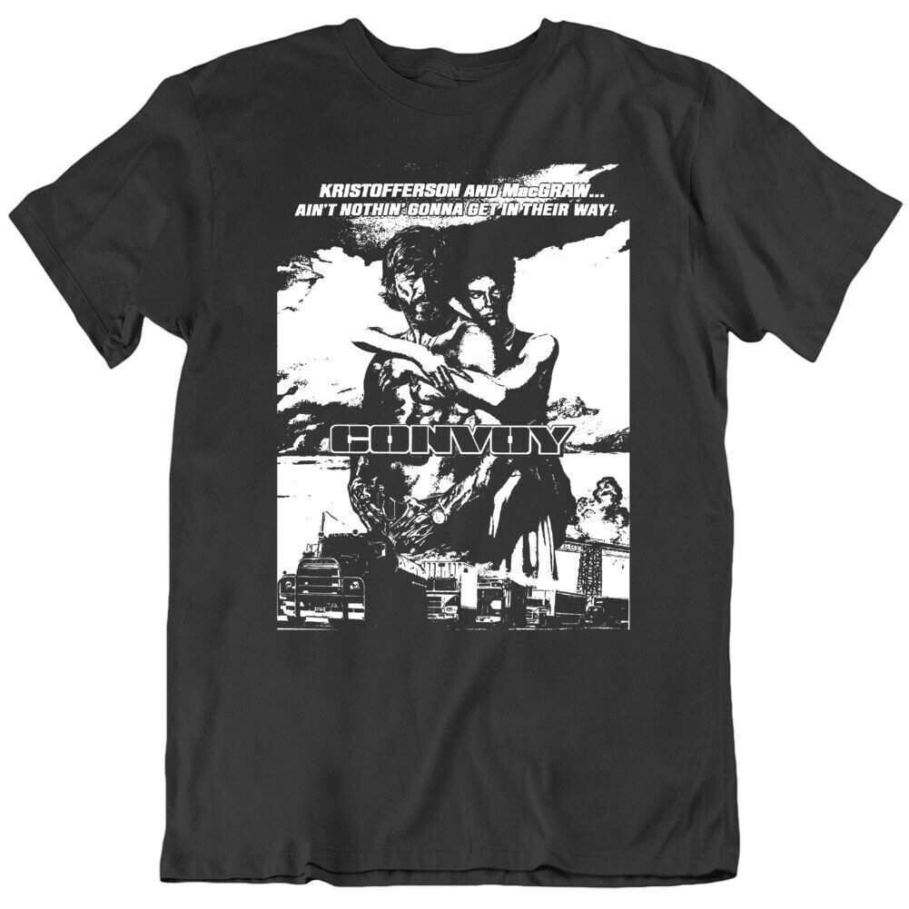 Vtg Convoy Kris Kristofferson Cotton Black T Shirt All Size For Men MM830 S разноцветный