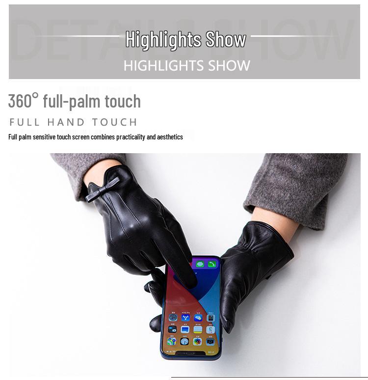 Damenhandschuhe aus echtem Lammleder - Dick, Warm, Ideal für Herbst und Winter
