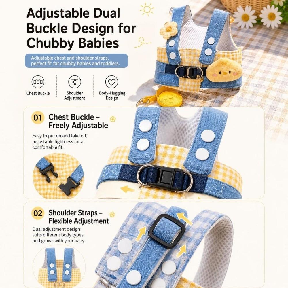 Adjustable Buckle Pet Harness Set Adjustable Pet Walking Set Cute Dog Vest Harness Pet