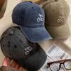 Solid Color Peaked Cap Sun Protection Sunscreen Sun Hat Retro Cherry Baseball Cap  Outdoor