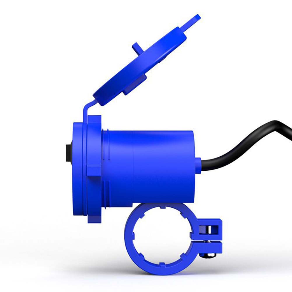 

12 В USB-зарядное устройство для руля мотоцикла, водонепроницаемое, высокоскоростное USB-зарядное устройство для сотового телефона, 5 В, 2,1 А, мотоадаптер, розетка для блока питания синий