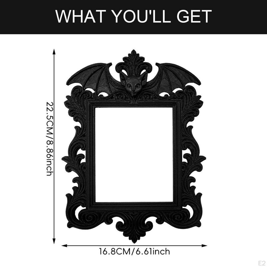 Resin Deer Head Sculpture And Picture Frame Horror Artwork Decorative Boho Wall Mount for Office