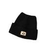 Autumn and winter new labeling cold hat versatile smiley face wool hat women's big head circumference ear protection warm hat thickened knitted hat