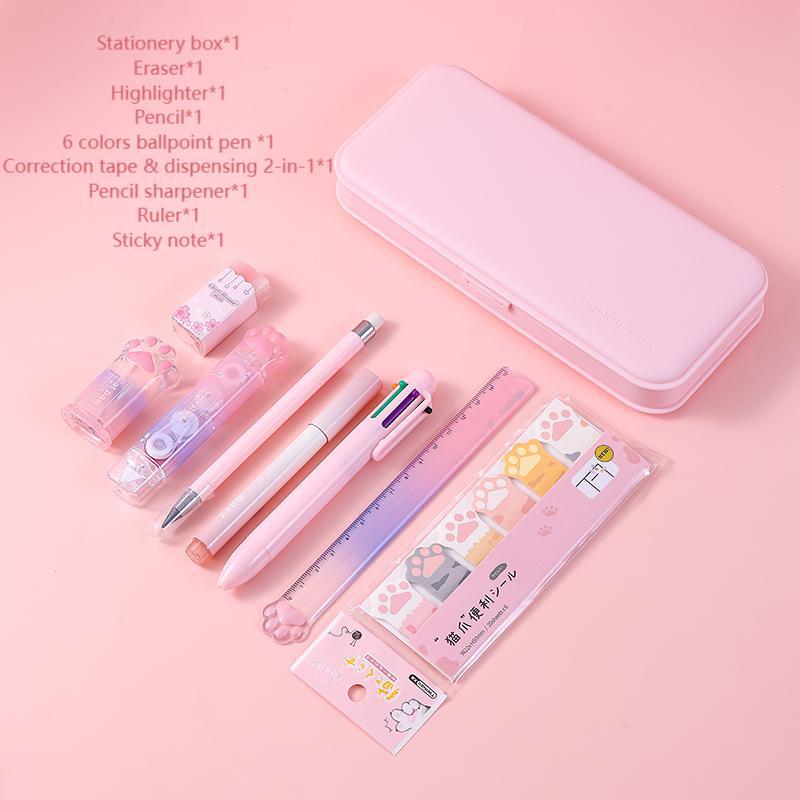 Gradient Katt tass Pappersvarusats - Högvärdig Mellanstadiepresentpåse för Skolstart