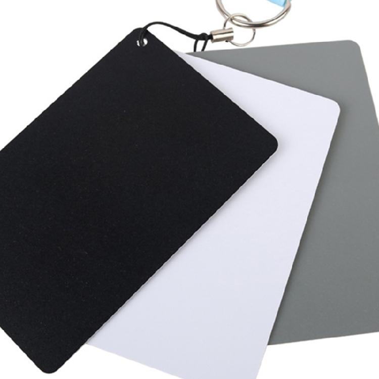 Photography Gray Card With Matte Black Bright White Surfaces For Precise Light Metering And Digital Camera White Balance