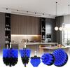 Drill Brush Attachment Set Electric Drill Brush Cleaning Hexagonal Shaft 5 Piece Set Blue Drill Brush Cleaning Multipurpose Cleaning Brush Set for