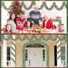 6.5ft Christmas Snowflake Tinsel Garland Faux Greenery Metallic Twist Garland for Indoor Outdoor Porch Window Fireplace Wall Holiday Decor