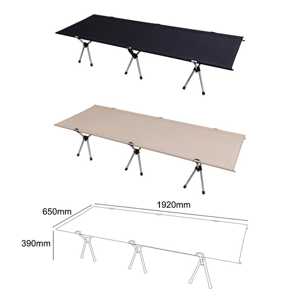 Outdoor Ultralight Portable Folding Sleeping Bed Office Siesta Noon Break Bed Aluminum Alloy Rod