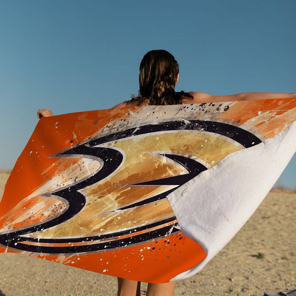 A-Anaheim D-Ducks Microfiber Blanket Quick Drying Beach Towels Oversized Printing Super Absorbent Pool Towel Blanket