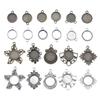 20pcs Fit 12mm Round Glass Cabochon DIY Cameo Cabochon Pendant Base Setting For Jewelry Making Jewelry Fingdings