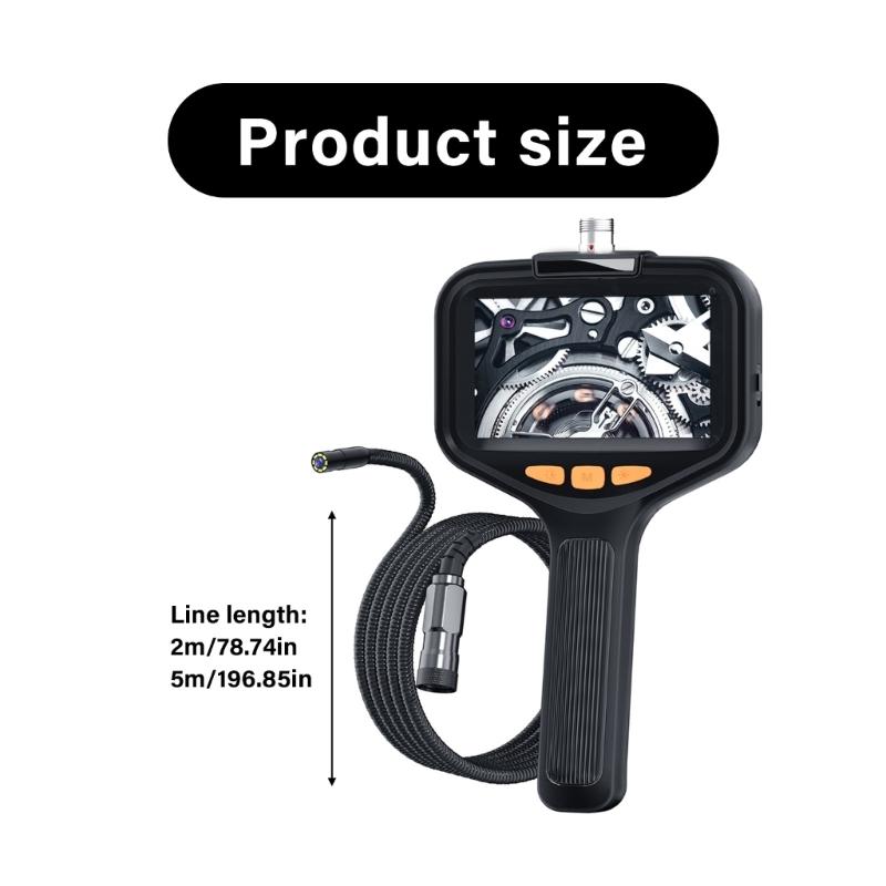 1080P High Resolution Inspection Camera 4.3 Inch Screen Easy Carry Borescope for Automotive Machinery Maintenance