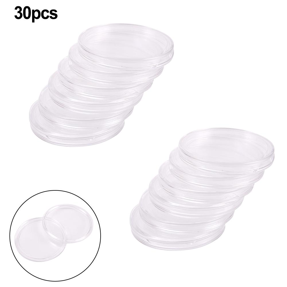 Practical Coin Box Storage Box Scratch Resistant Transparent 40.6mm Airtight Beautiful Capsule Clear Easy Open