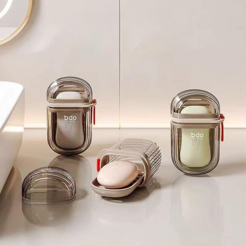 Travel Soap Dish With Drain Water Bathroom Supplies Portable Gadgets For Traveling Holder Container Accessories Home Storage Box