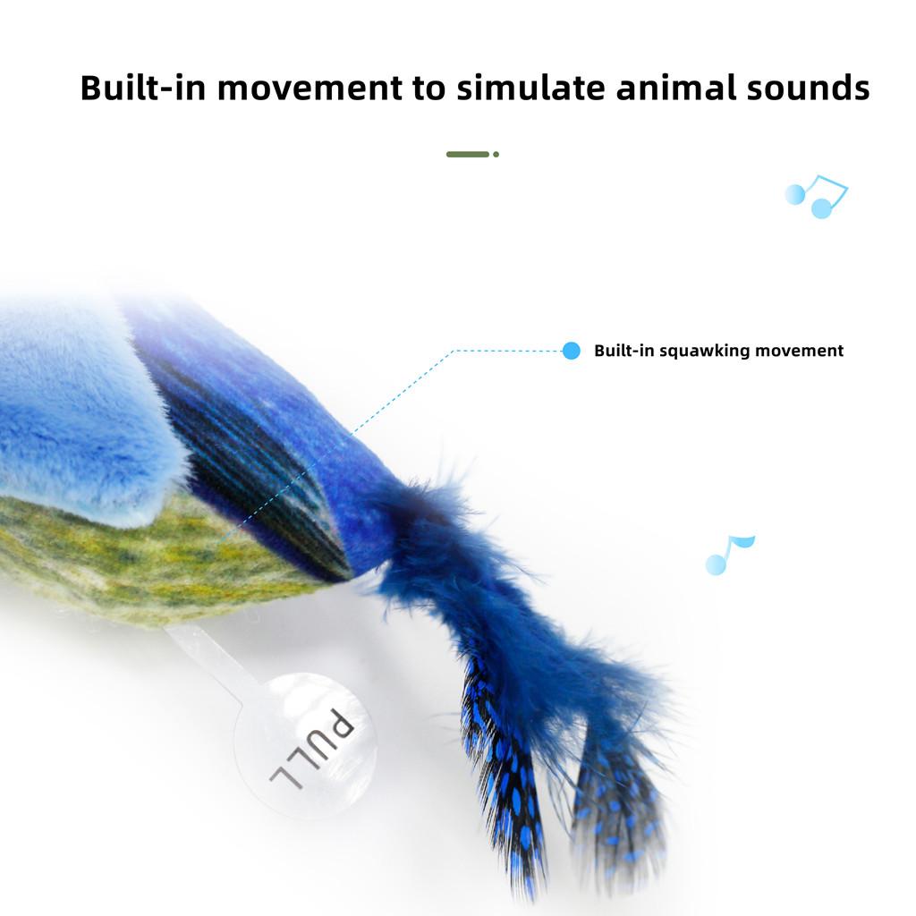 New Cat Toys Teasing Cat Stick interest Relieve Boredom Simulation Chirping Bird Plush Catnip Hippie Cat Dog TOYs Pet Supplies