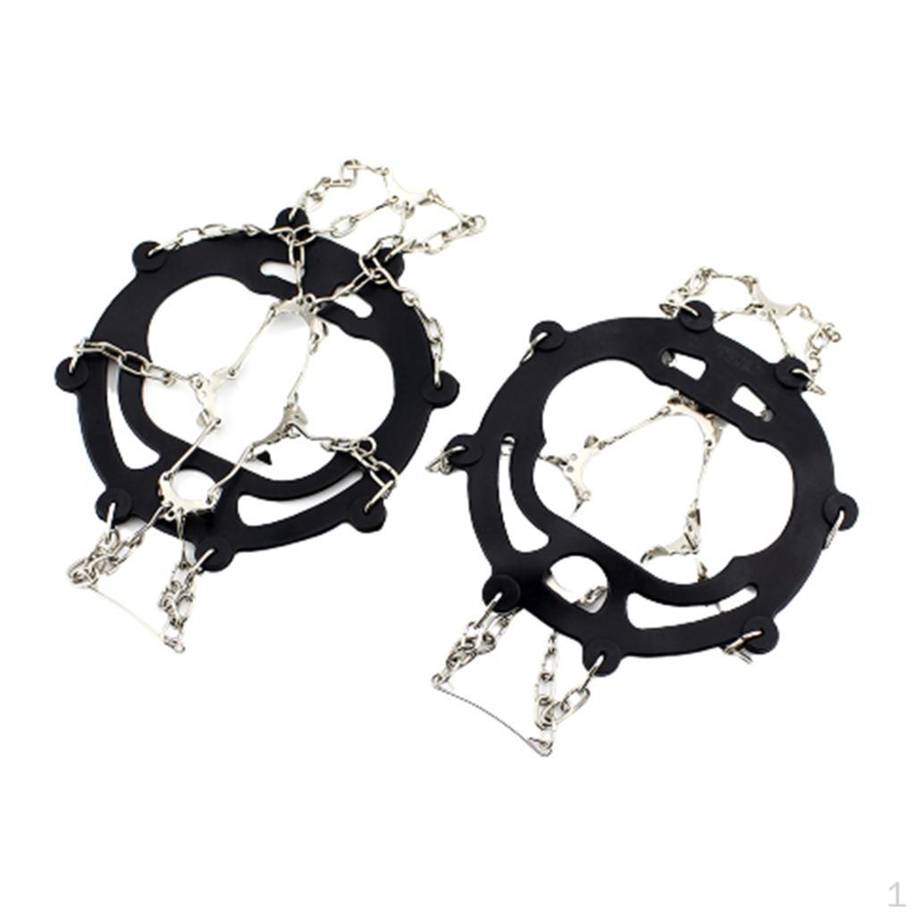 Ледоступы для хайкинга, кошки, стальные накладки на ботинки Black_M