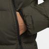 Nike Solid Color Logo Print Mid-Length Down Jacket Men Outerwear Redwood-Green DV1134-355