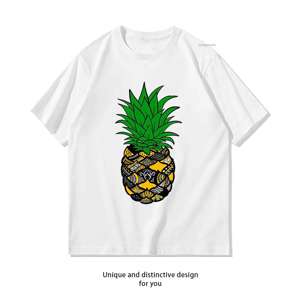 Tribal Pineapple Tshirt Unisex Unisex Summer Cotton Graphic T Shirts Unisex Adult Casual Breathable Streetwear Shortsleev Tops