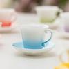 Exquisite Crystalline Glaze Ceramic Mug and Saucer - High-Grade Office Tea and Coffee Cup Gift