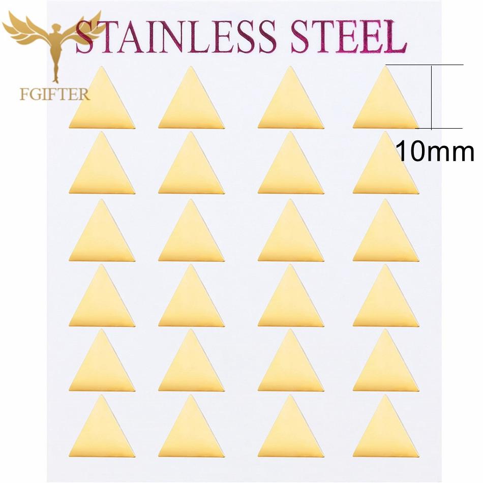 12 Pairs Stud Earrings Set for Women Geometric Triangle Star Round Cross Heart Earing Piercing Stainless Steel Zircon Resale