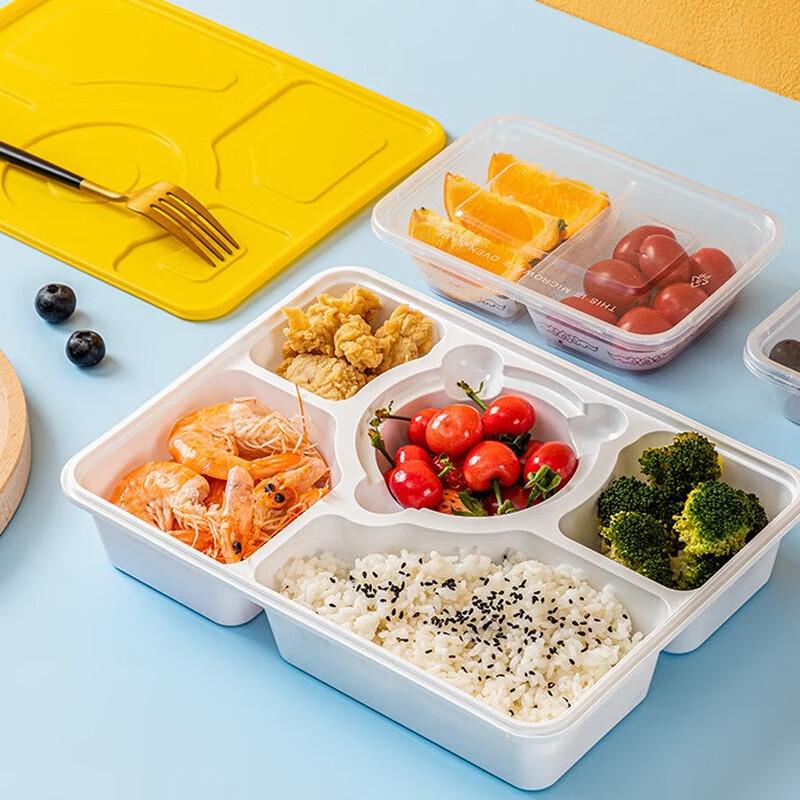 Thickened 5-Compartment Meal Prep & Takeaway Containers with Lids